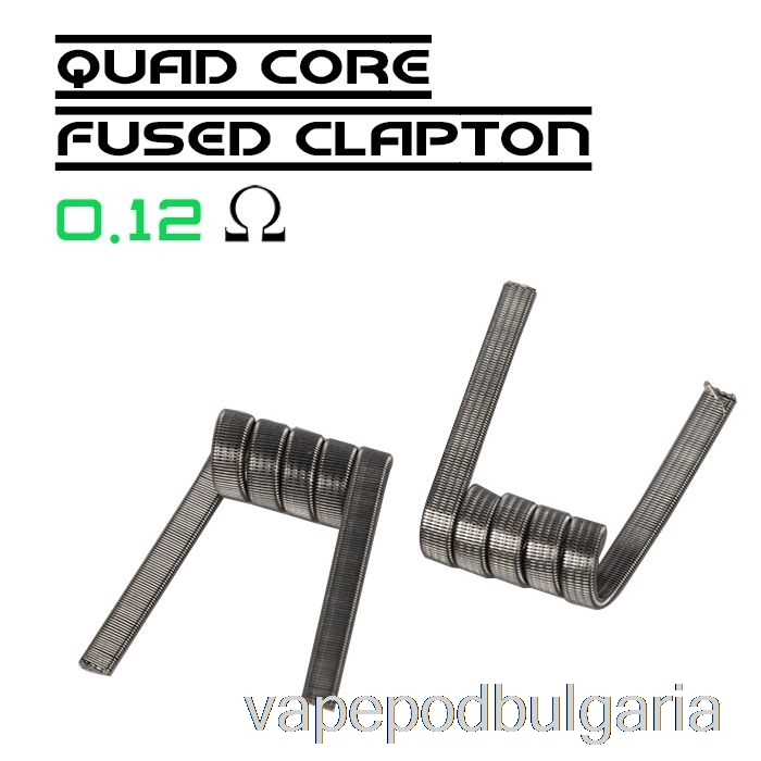 Vape 10000 Дръпки Wotofo Comp Wire - Prebuilt Coils 0.12ohm Quad Core Fused Clapton - Pack Of 10